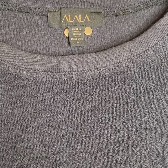 Revolve ALALA Curved Hem Knit Jumper Sweatshirt in Black - Picture 3 of 11